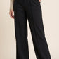 Pintuck Wide Leg Trousers – Scuba Fabric | Elastic Waist Everyday Pants