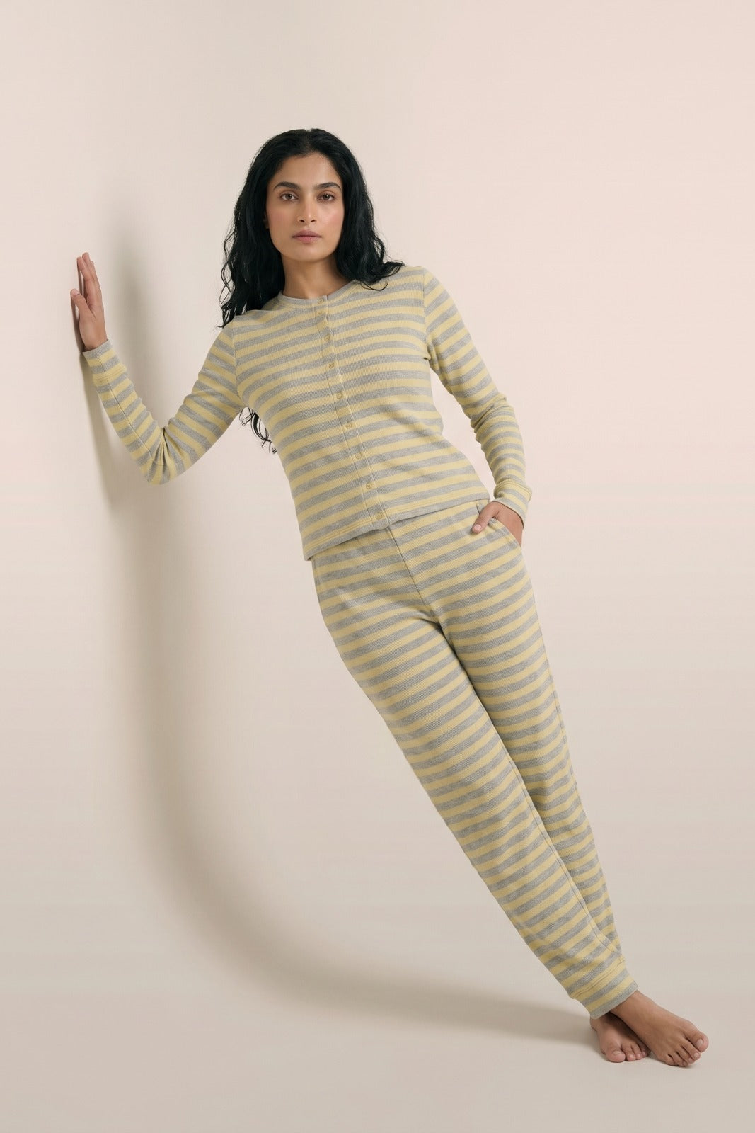 Cotton Ribbed Suit | Lemon Twist